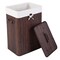 72L Wicker Laundry Hamper with Removable Cotton Bag and Lid and Large Clothes Storage Basket